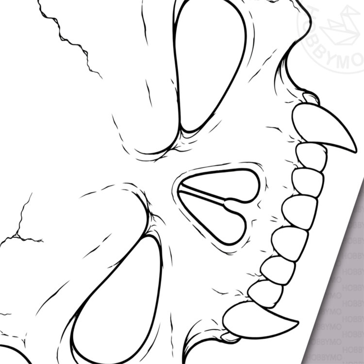 Halloween Skull Mask Coloring Page